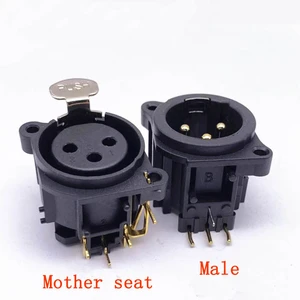 XLR socket XRL connector 3 core Pure Copper Gold-plated Adapter PCB board