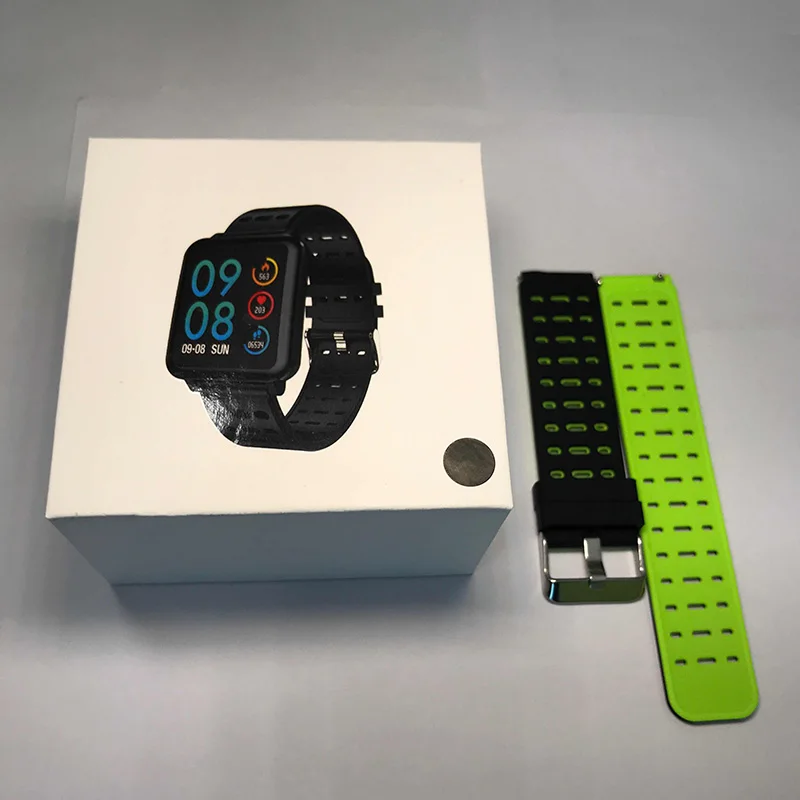 MKSQ8 add Strap MKS Smartwatch IP67 водонепроницаемые носимые устройства Bluetooth Шагомер монитор сердечного ритма цветной дисплей умные часы для Android/IOS - Цвет: MKSQ8 add Strap