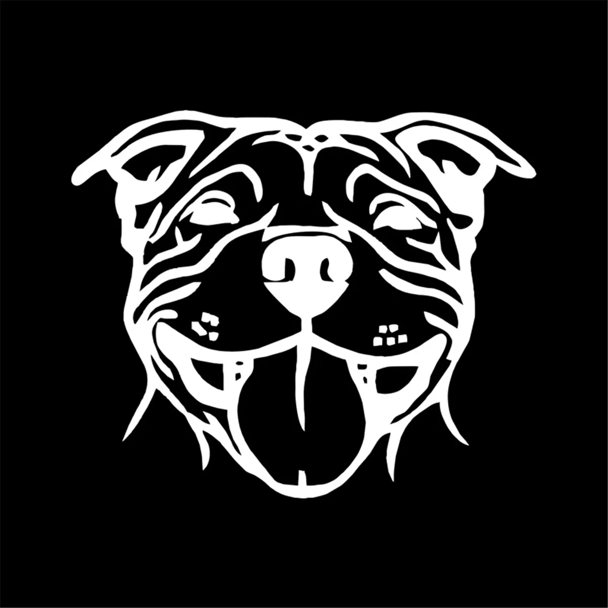

SMILING STAFFY Funny Dog Accessories Bodywork Car Stickers Decals Sunscreen Suv Cover Scratches Interior KK18*15cm