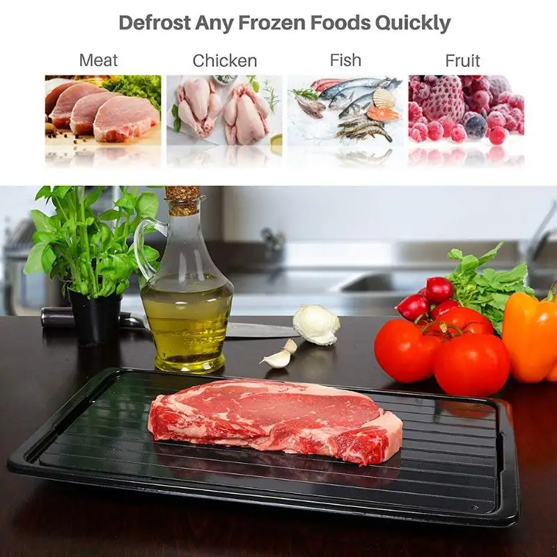 2 шт./компл. Быстрый Лоток Для Оттаивания оттепель замороженная еда мясо рыба Быстрый оттепель замороженная доска пластина для разморозки кухонный гаджет инструмент