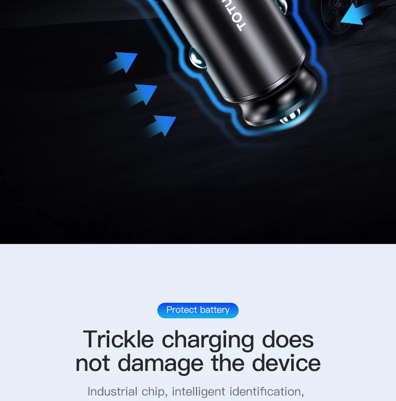 TOTU PD QC3.0 быстрое двойное USB Автомобильное зарядное устройство для мобильного телефона адаптер быстрая зарядка автомобильное USB зарядное устройство для телефона для iPhone samsung Xiaomi