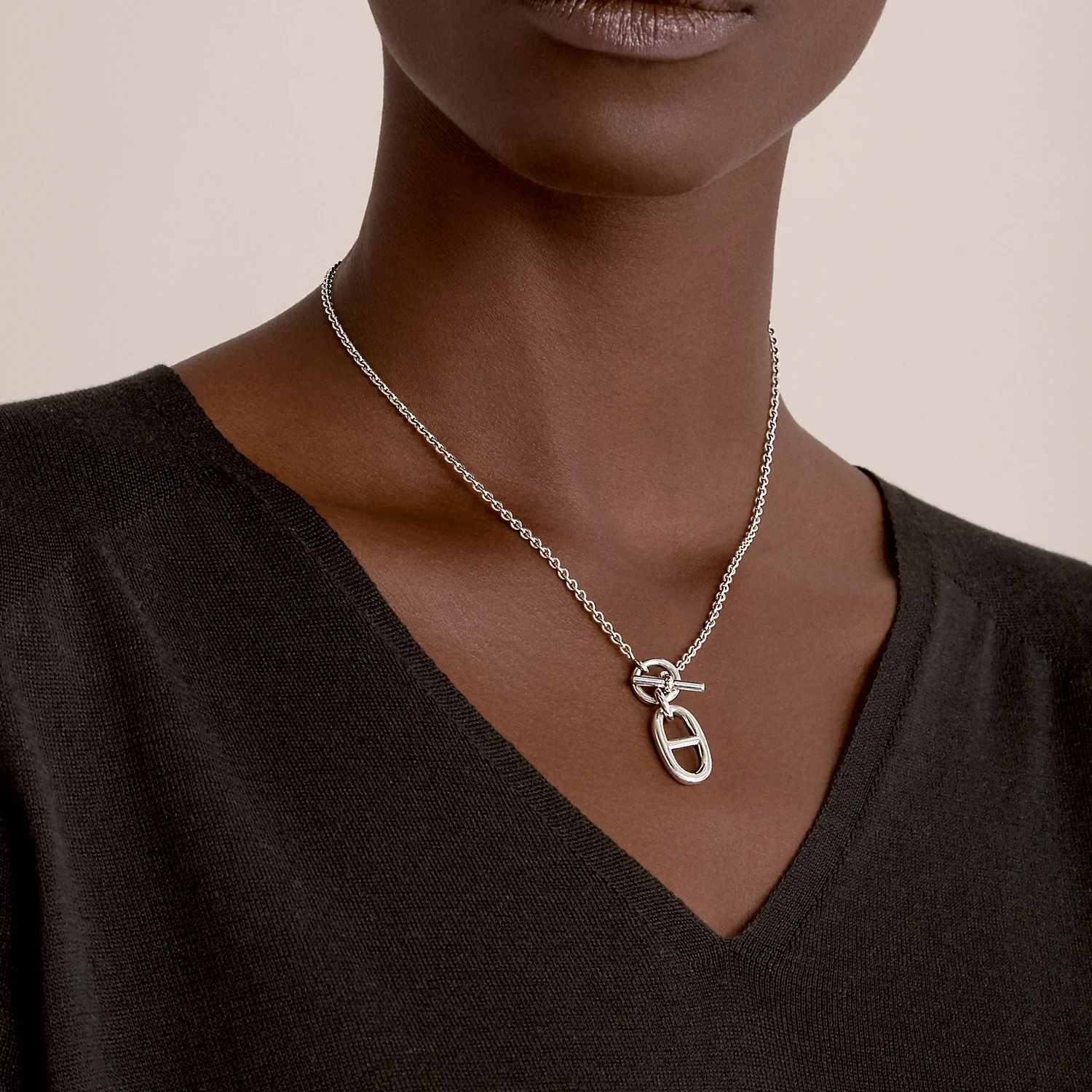 

Luxury Brand Original Micro-label Design Pig Nose Pendant 925 Sterling silver Necklace Fashion Couple Jewelry Necklace