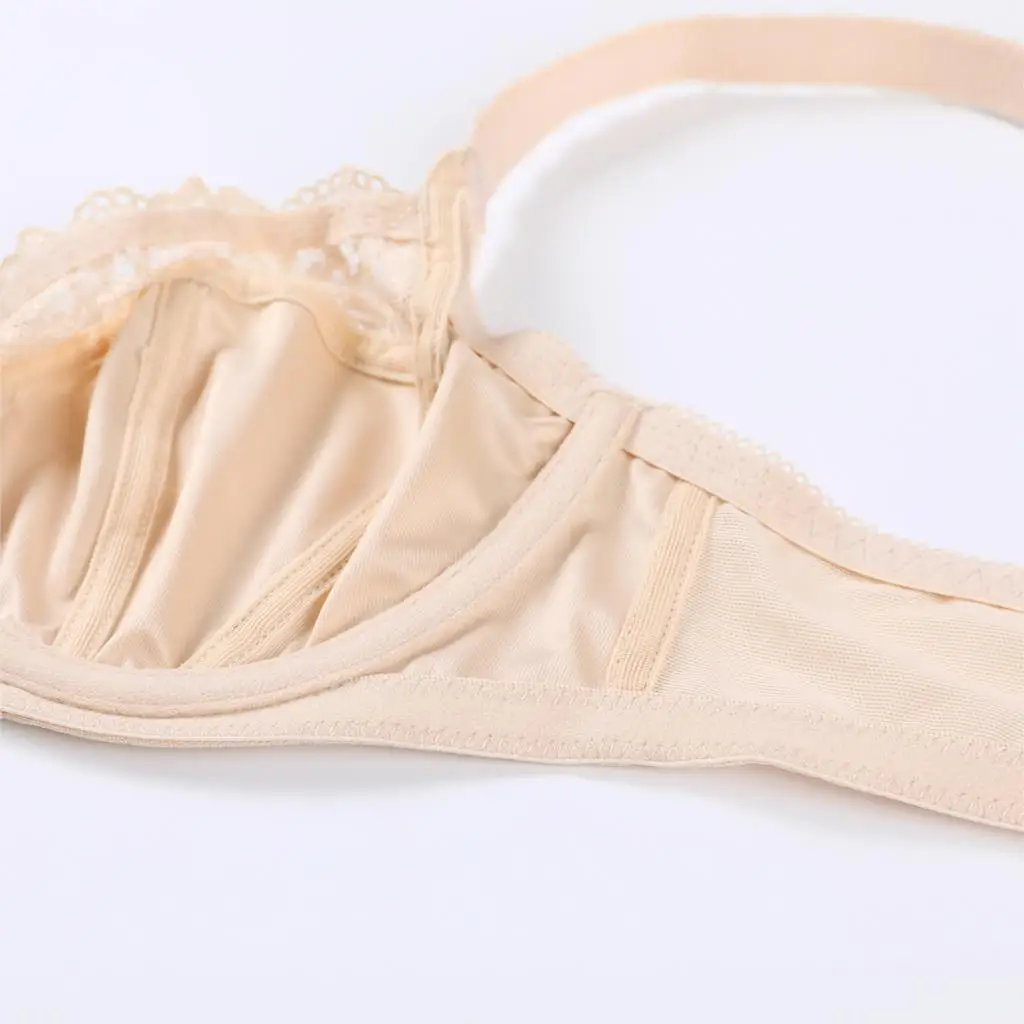 Для женщин размера плюс топа с полной чашкой на косточках Мягкий прозрачный