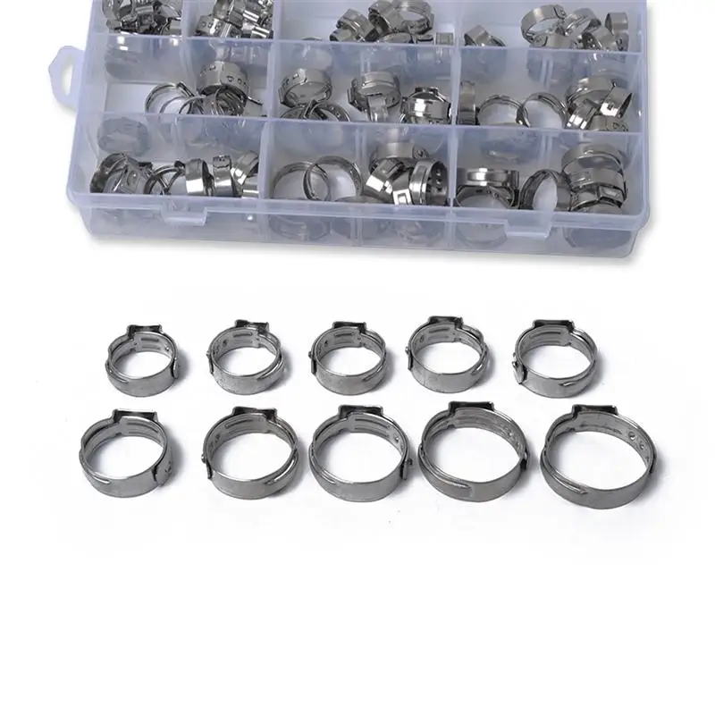 100 шт. шланговые зажимы из нержавеющей стали|Крепления| |