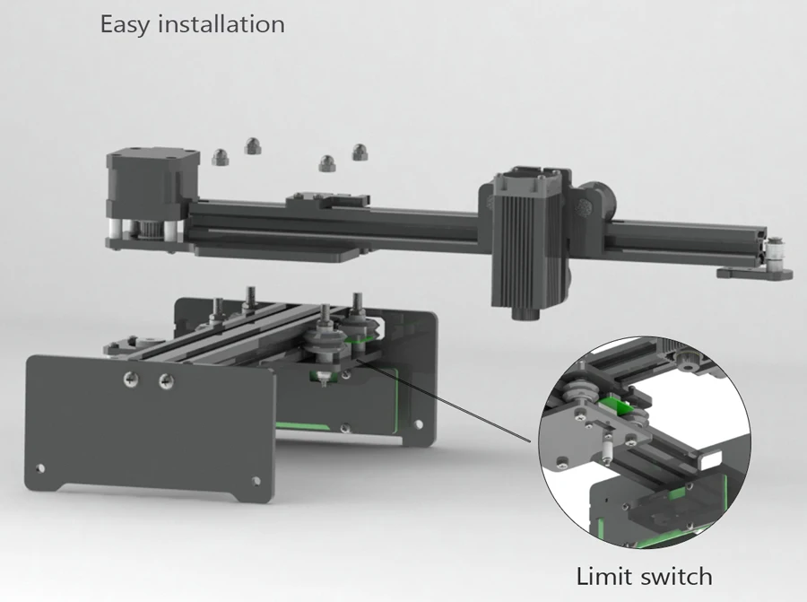 NEJE Master 3500 МВт 43*27 см мини лазерная гравировальная машина 2 оси DIY гравер Настольный деревянный маршрутизатор/резак/принтер+ Лазерные очки