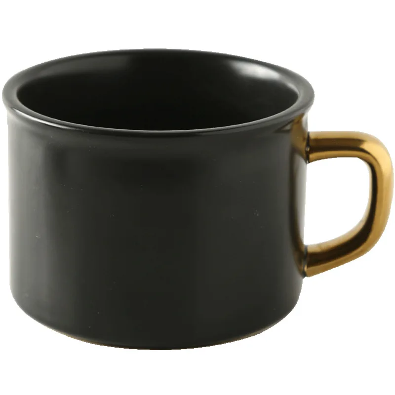 LEKOCH Gratitude and feedback Ceramic mark simple coffee cup shop gold handle matte concentrated Italian mocha | Дом и сад