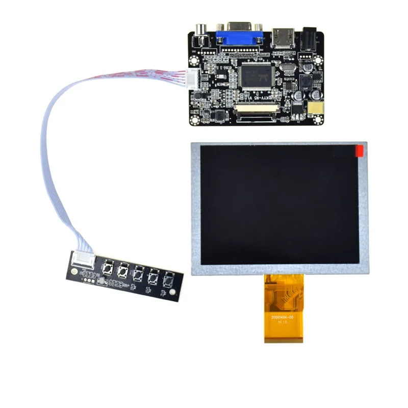 

Spot for VGA HDMI AV LCD Controller Board With 5inch ZJ050NA-08C Replace 640x480 AT050TN22 LCD Screen