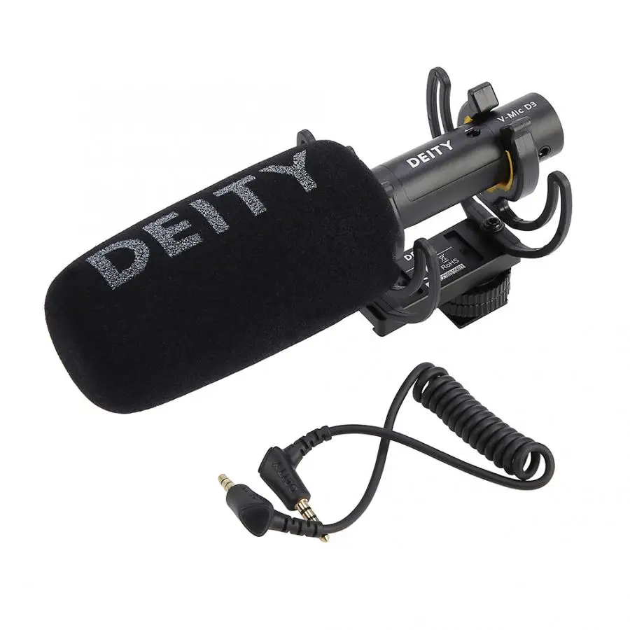 Aputure Deity V-Mic D3 конденсаторный микрофон профессиональная студийная камера Микрофон с 3,5 мм аудио интерфейсом беспроводной микрофон