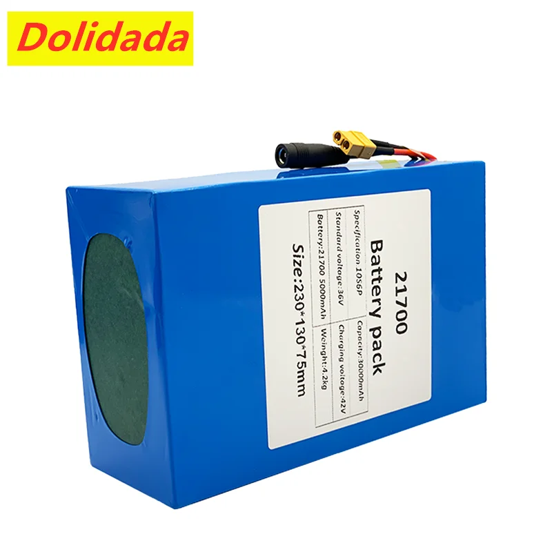 36V 30ah 21700 10S6P Electric Bicycle Battery 30000mAh 1000W Lithium Built-in 20A BMS Bikes Motor | Электроника
