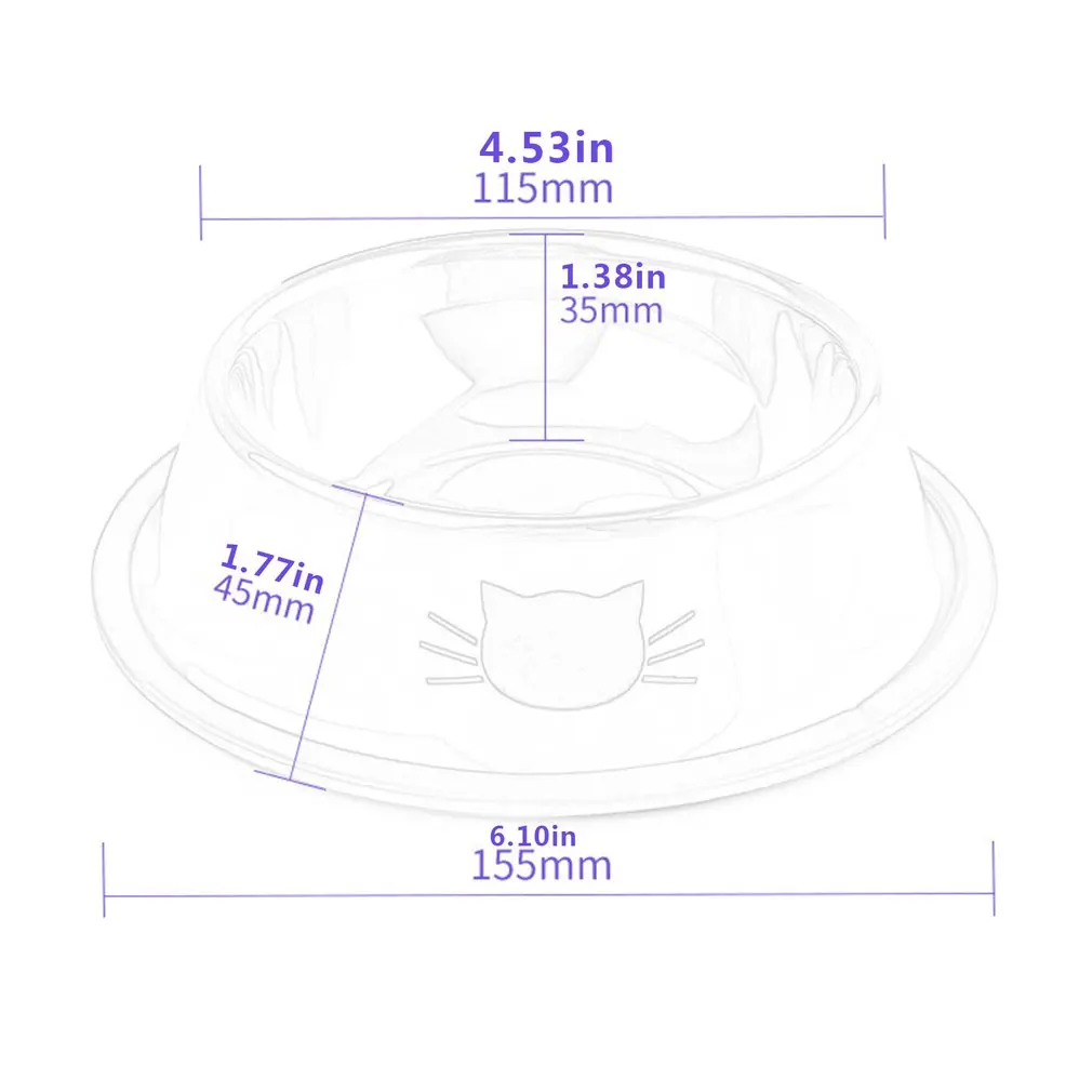 

2 Pcs/set Cat Bowls Set Non-slip Stainless Steel Cat Bowl Cat Water Bowl Cat Bowl Raised Bowls And Drinking For Pet