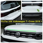 Задняя Обшивка багажника двери аксессуары из нержавеющей стали защитная полоса передней капота для VW Volkswagen T-Cross 2019 - 2022