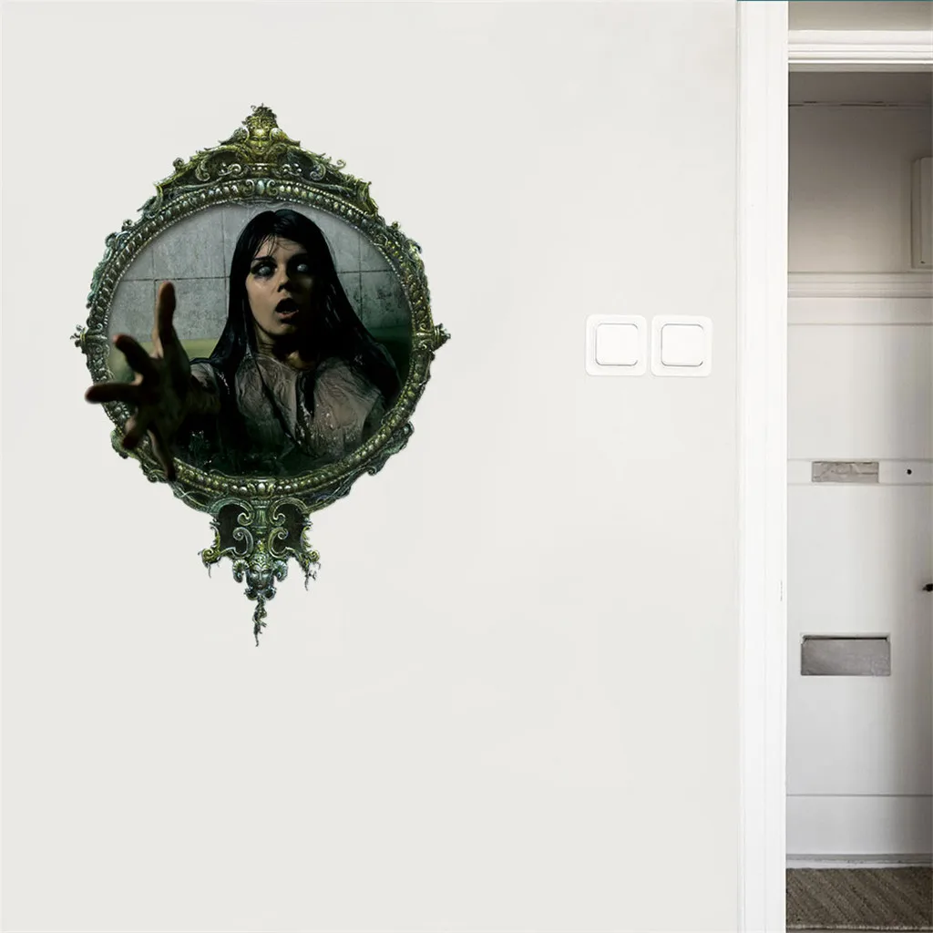 Ужасные кровопролитные женские настенные наклейки с рисунком для Хэллоуина