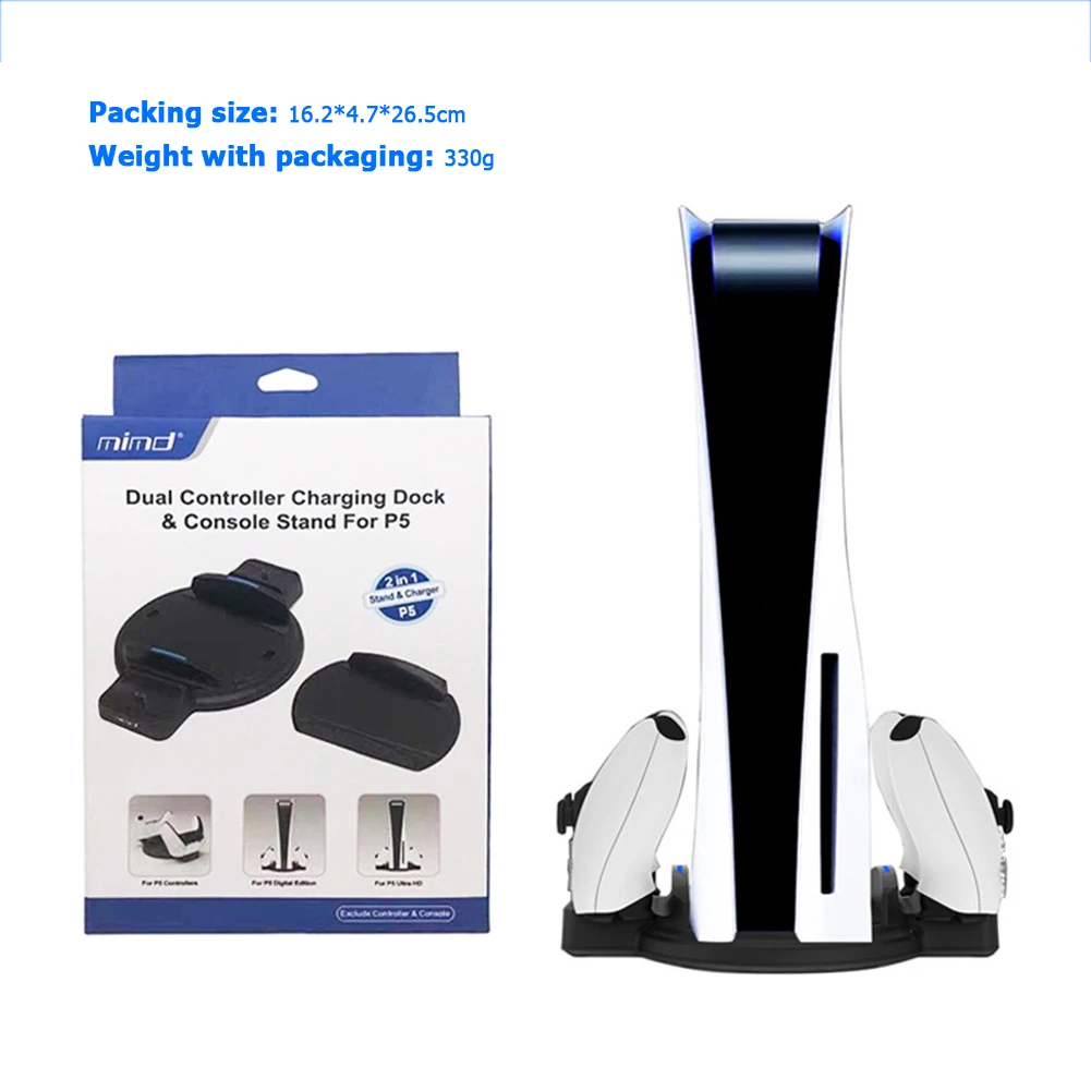 Для PS5 зарядное устройство для контроллера Двойная док станция быстрой зарядки