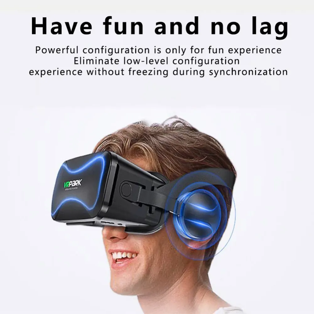 VR Headset Stereo Helmet With Handle Universal Virtual Reality 3D Glasses for IPhone/Android/PC 4.7-6.7'' Cellphone Games Movies |