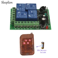 sleeplion 12v 4ch remote control switch 433mhz electric door remote control switch universal 12v 4ch 315mhz433mhz transeiver