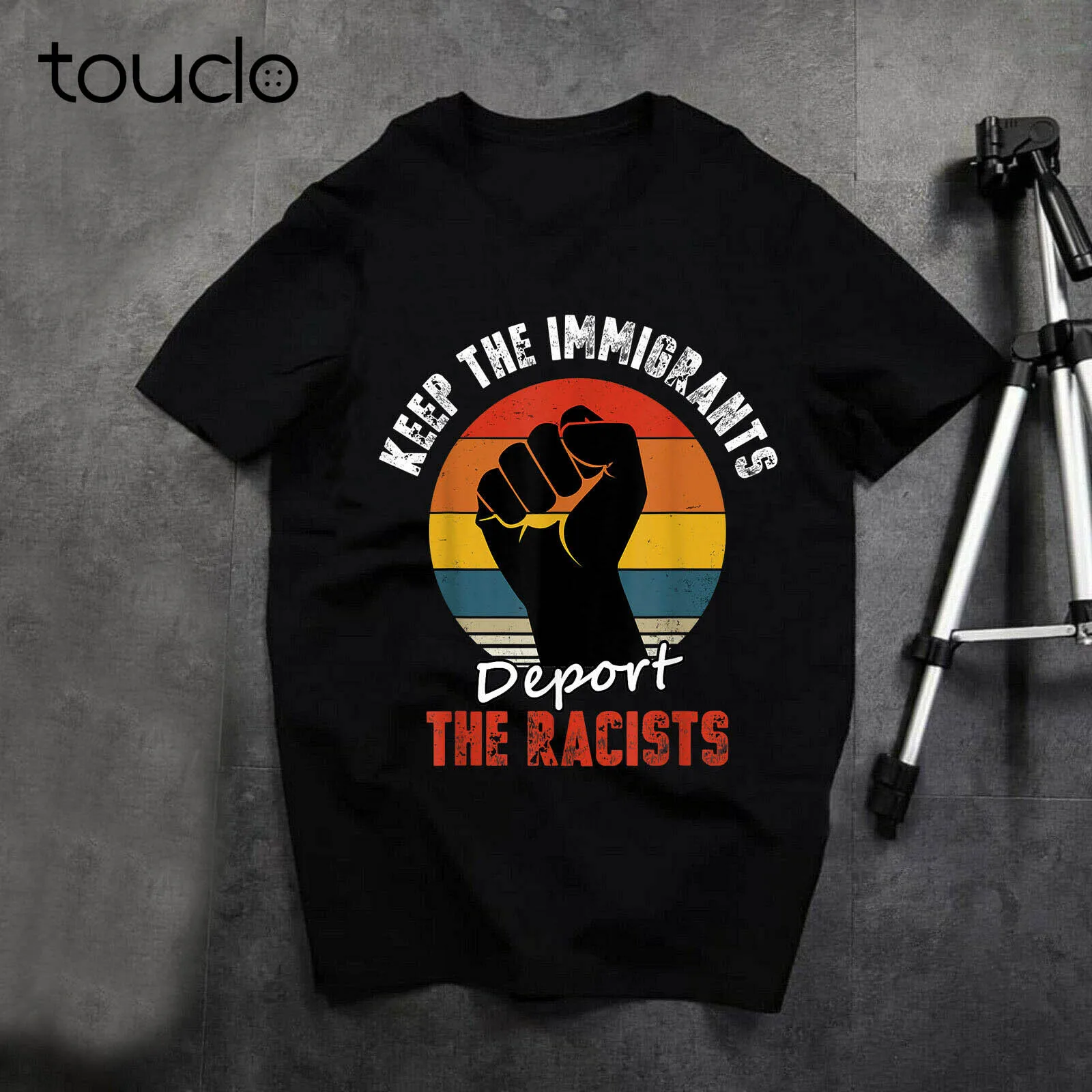 

New Keep The Immigrants Deport The Racists Anti T Shirt Unisex S-5Xl