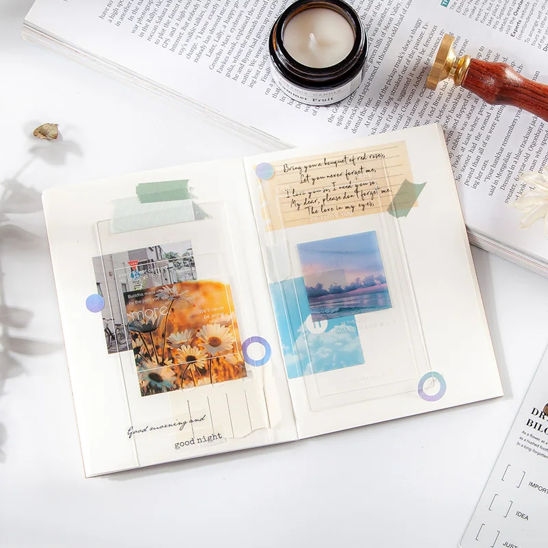 Коллаж с цветами и листьями 10 шт./лот прозрачный материал для домашних животных