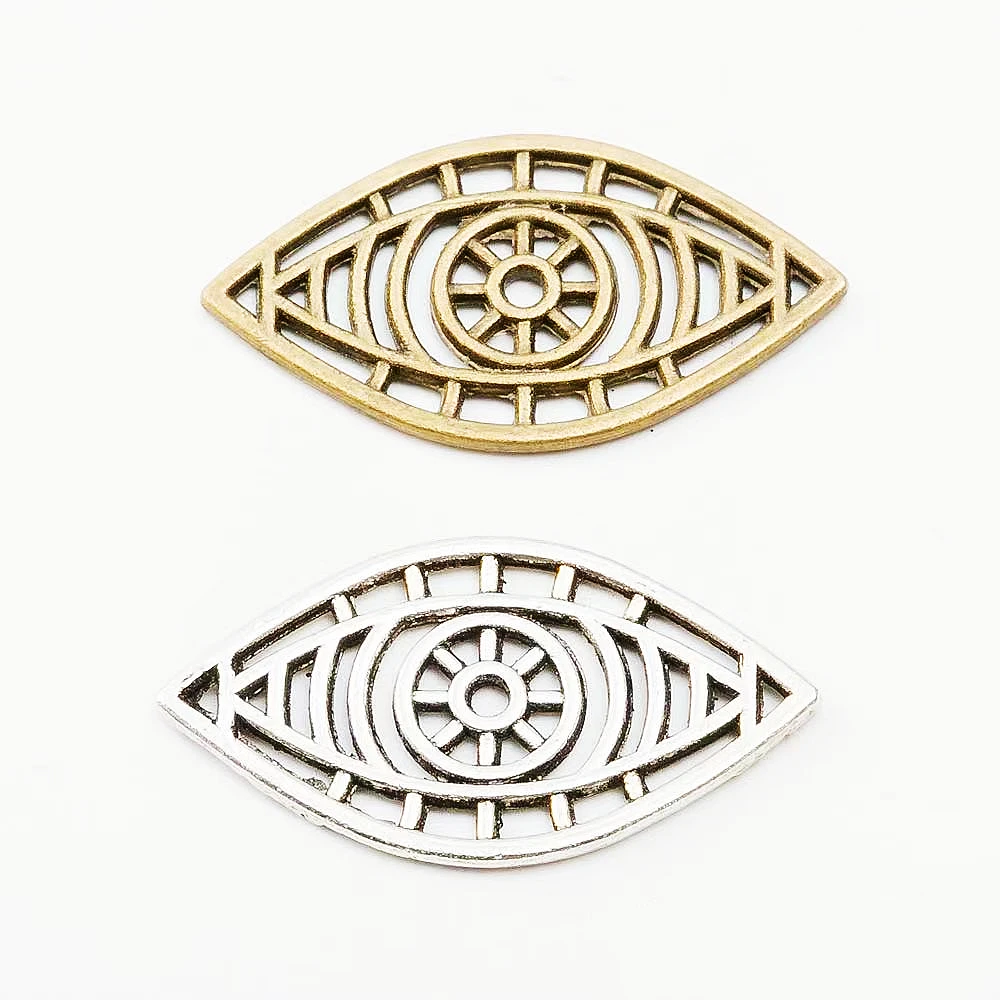 

10pcs 32*27mm 2Color Peace Eye Sailing helm Charm Jewelry Angel Eyes Pendant For Diy Making Handmade Jewelry Findings
