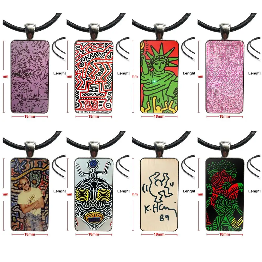 Кит Харинг работает для женщин ювелирные изделия стекло кабошон чокер кулон