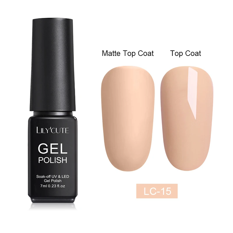 LC-15 LILYCUTE Матовый УФ-гель для ногтей матовый верхний слой цвет УФ гель для ногтей лак Гибридный впитывающий гель лак маникюрный гель лак - Цвет: LC-15