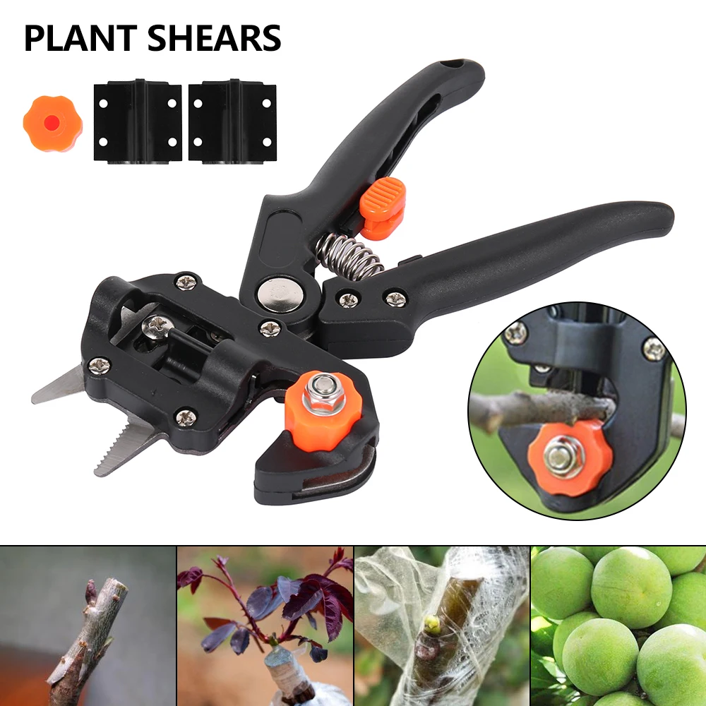 

Garden Grafting Machine Garden Tools with 2 Blades Chopper Tree Pruner Grafting Kit Secateurs Scissors Grafting Cutting Pruner