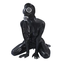 ftshist all inclusive fetish gas breathing mask and bag set for latex clothing accessory cosplay choking headgear