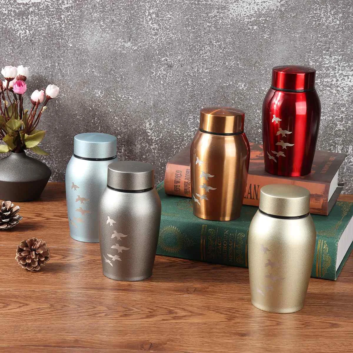 

250 Pet Memorial Urn Cremation Mini Urns for Pet/ Human Ashes Casket Funeral Stainless Steel Cremation Jar Storage Tanks