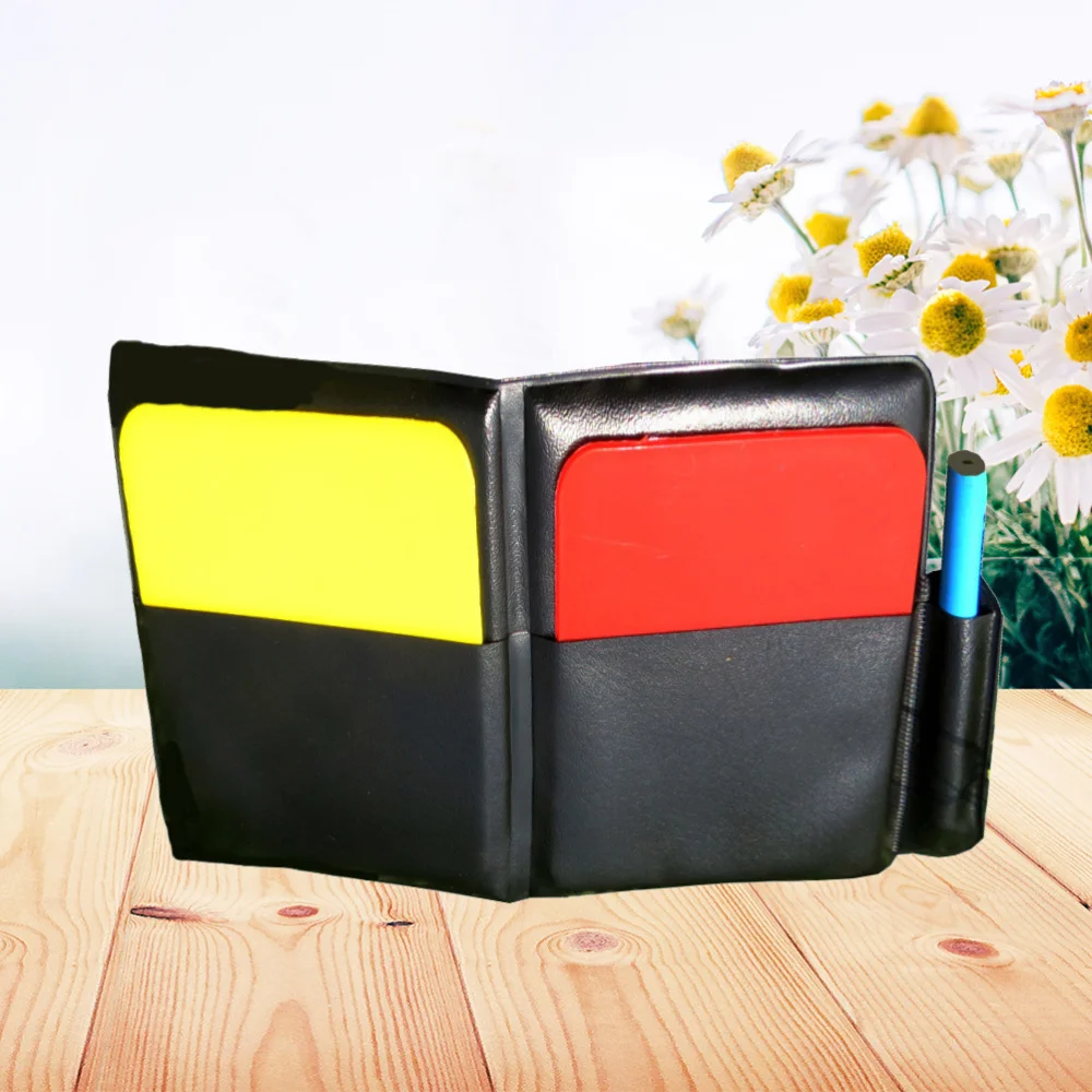 

Red Yellow Set Referee Set Football Referee Flag Side Coin Judge Flipping Set