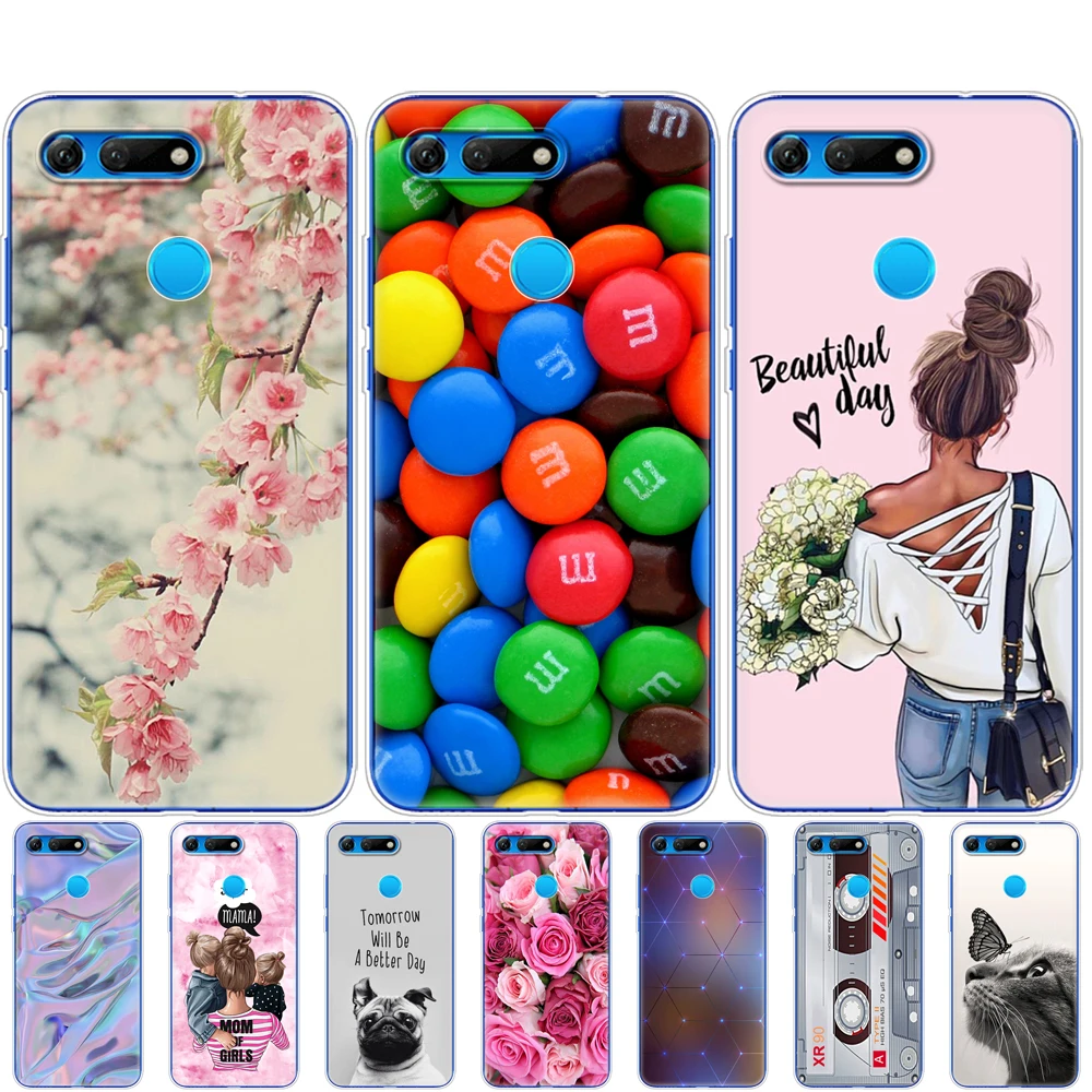 Чехлы для Huawei Honor View 20 V20 чехол TPU Funda Мягкий силиконовый Capa Cute Animal pattern Силиконовый