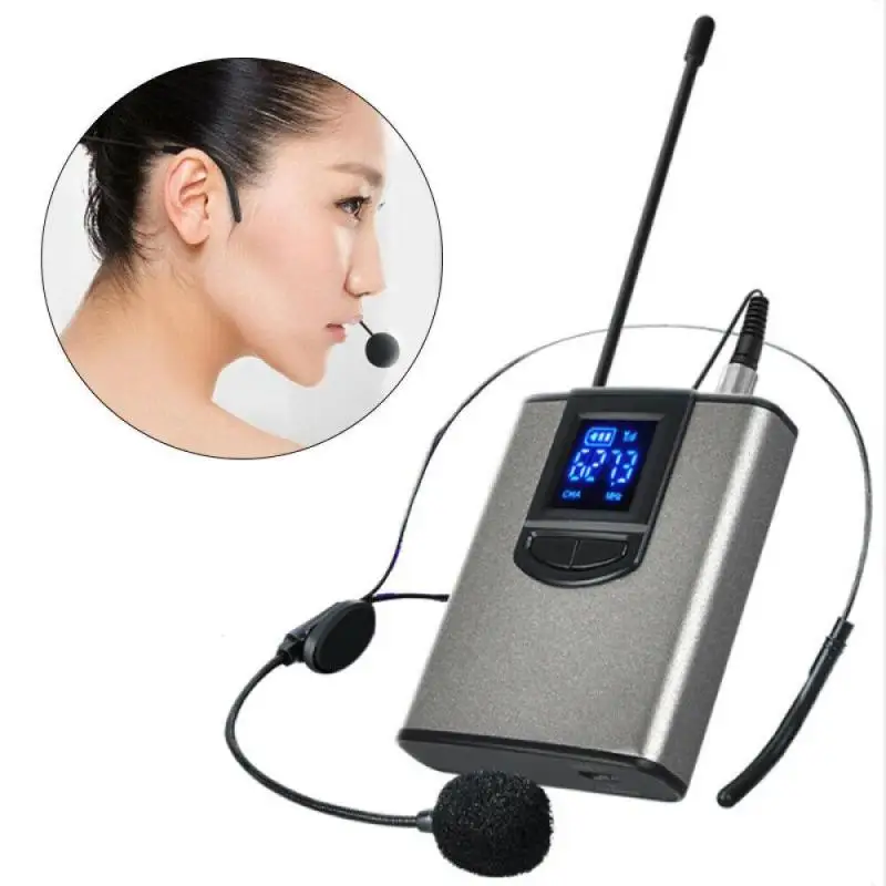 25 UHF беспроводная система с гарнитурой микрофоном/петличным микрофоном и
