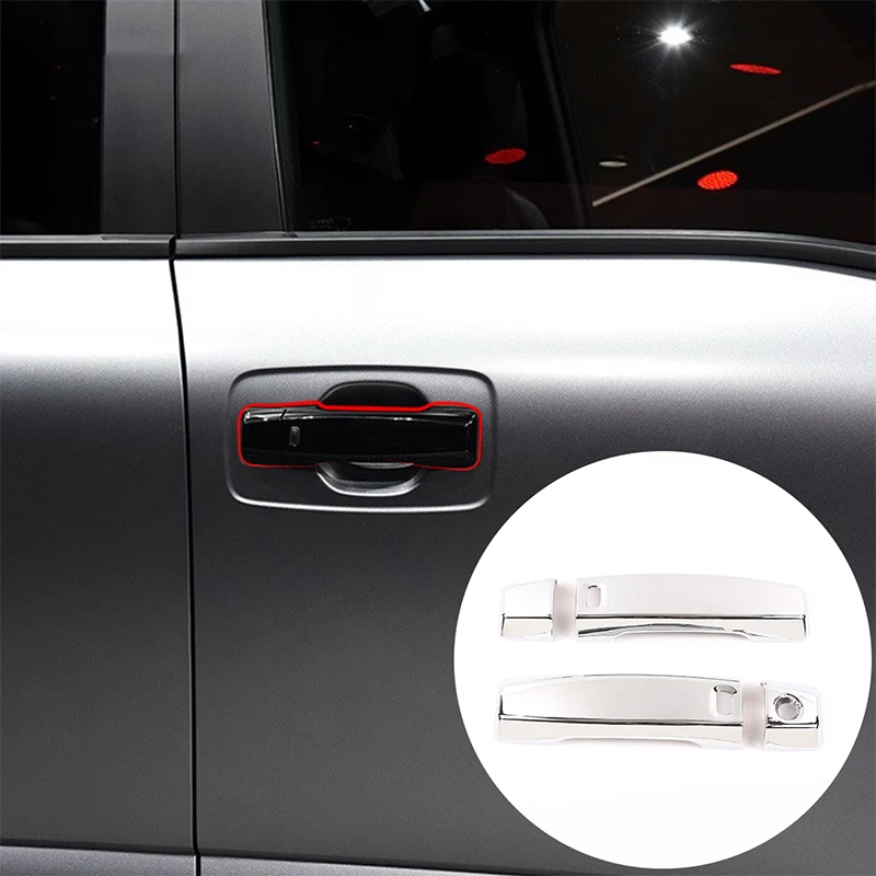 

For Nissan Titan 2004-2019 Car styling ABS Silver Car Outer Door Handle Cover Trim cover Sticker Exterior Car Accessories