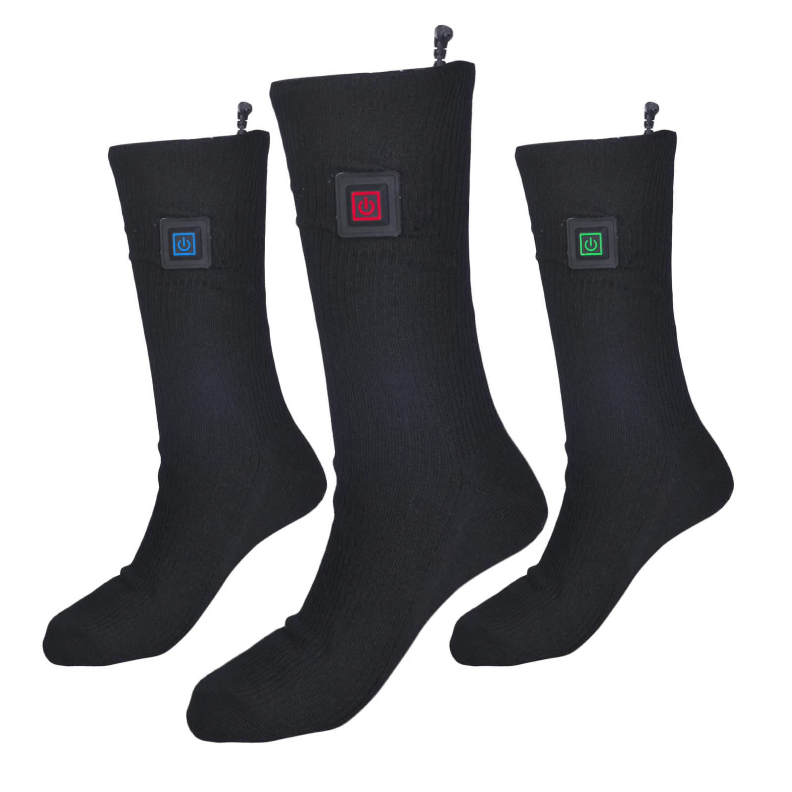 

Electric Heating Socks Can Be USB Electric Heating Socks Button Ski Camping Heating Socks Double Thermal Cotton Socks Toe Back