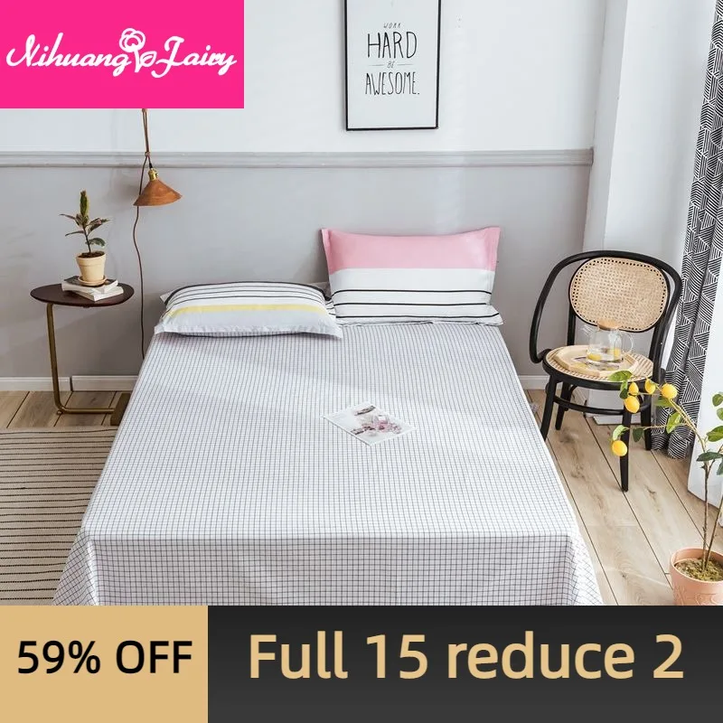 

100% cotton sheets, single 1.8m bed, four seasons twill cotton single dormitory sheets