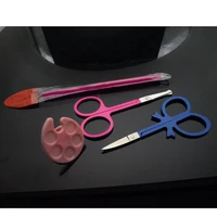 1pcs professional nail scissor manicure for nails eyebrow nose eyelash cuticle scissors curved makeup tools