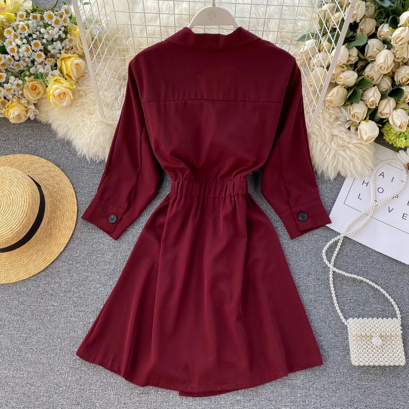 ALPHALMODA 2019 женское однобортное платье-Блейзер рукав до локтя тонкая талия зубчатый