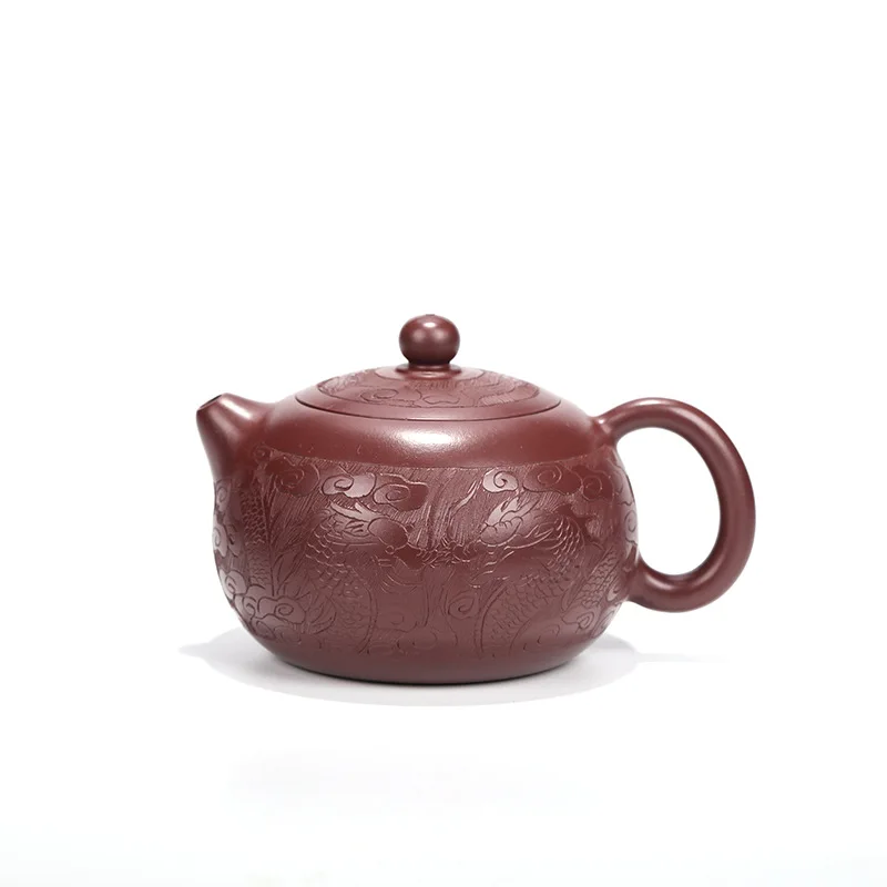 

Yixing large dragon pattern Xishi purple clay teapot
