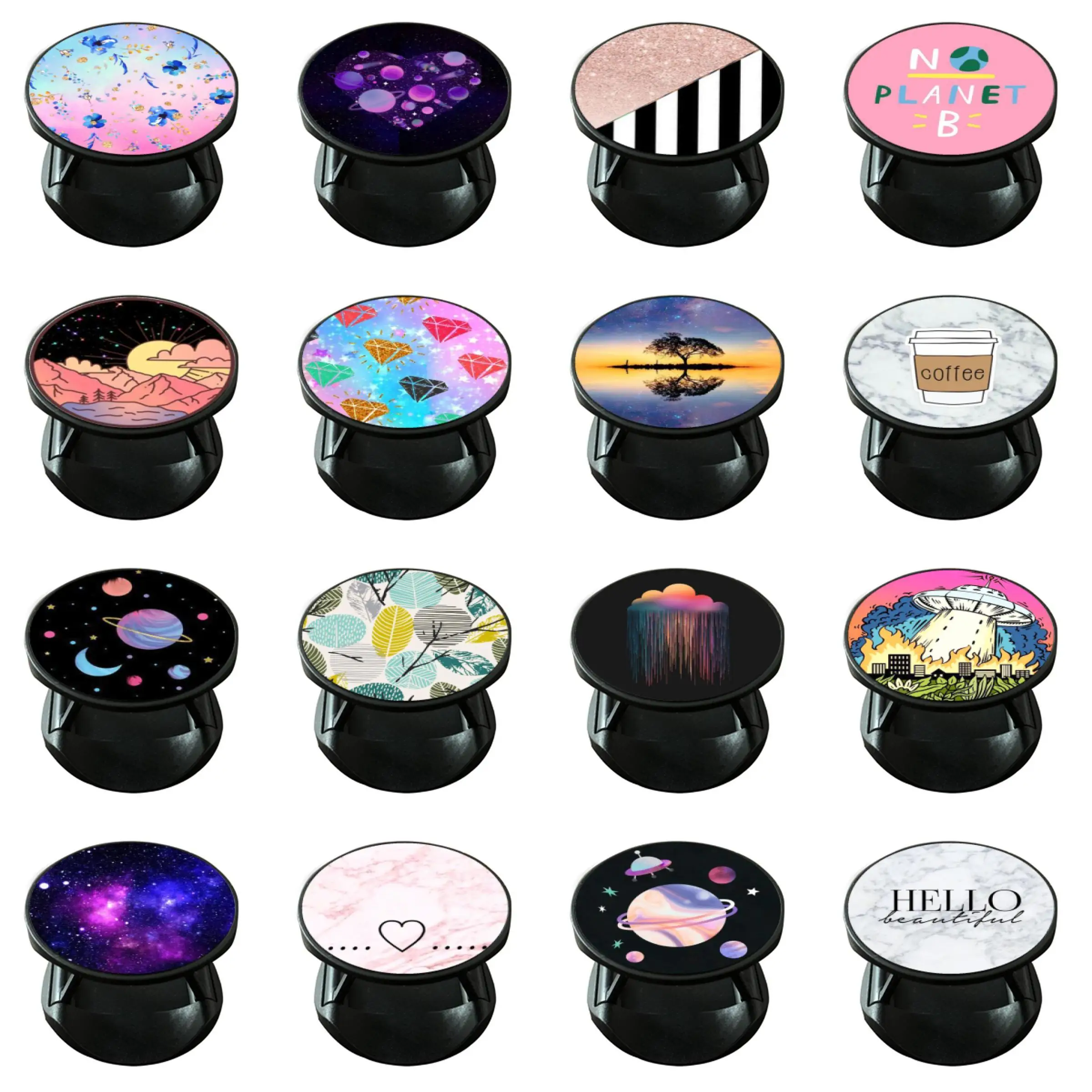 

Round Removable Cellphone Holder Clip Lazy Home Bed Desktop Easy to use Swappable Top For iPhone 12 Suporte Universal