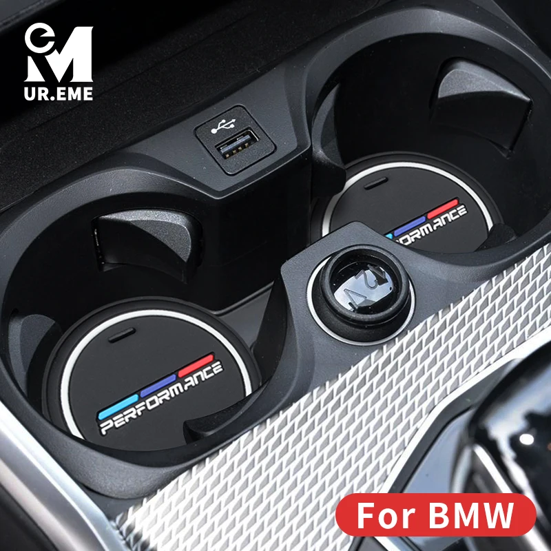 2 круглых коврика для подстаканников в автомобиль BMW моделей F10, G30, F30, F31, G20, F20, F21, F40, F11, X3, F25, X4, F26, F22, F32, F33, F36, F45, F46 в комплекте. Аксессуары.