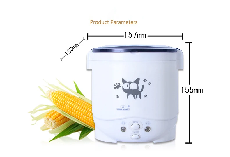 

12V 24V 220V mini rice cooker car trucks electric soup porridge cooking machine food steamer warmer fast heating lunch box