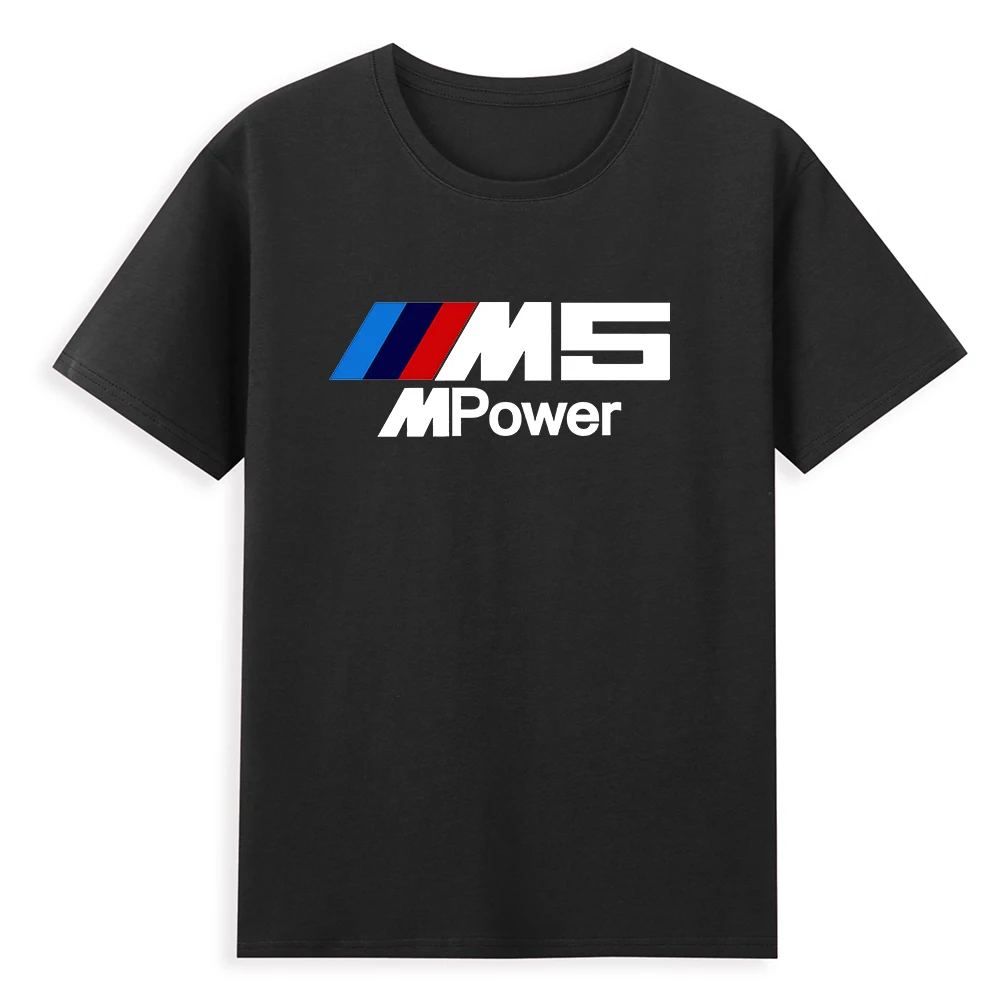 

Car BMW T Shirt Men Designer Brand Top Mpower M5 Summer New Locomotive Pattern Luxury Men Clothing