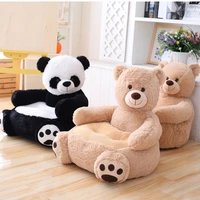 functional soft stuffed baby seat plush toy bear panda infant back support leaning sit safety baby sofa seat kids birthday gifts