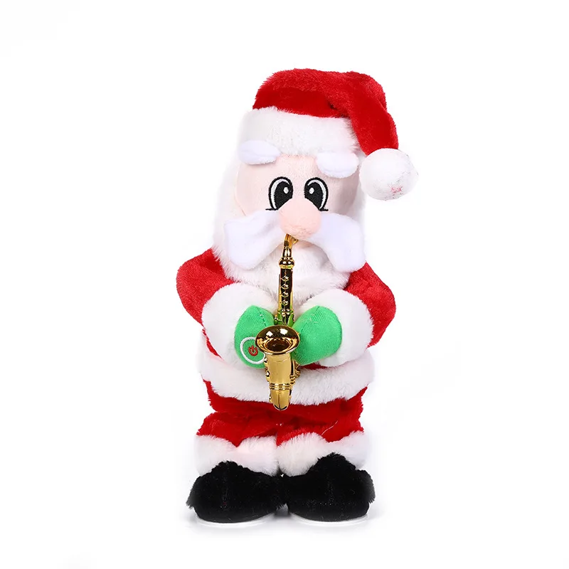 

Kawaii Electric Santa Claus Christmas Toys Old Man Decoration Ornaments Blowing Saxophone Christmas Decor Christmas Gifts
