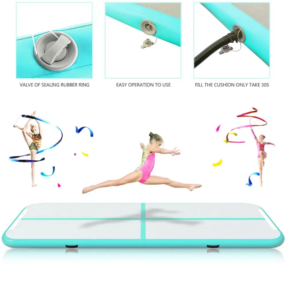 VEVOR 3m Air Track 4 дюйма Airtrack Tumbling Mat для гимнастики Черлидинга Tumble без насоса | Спорт и