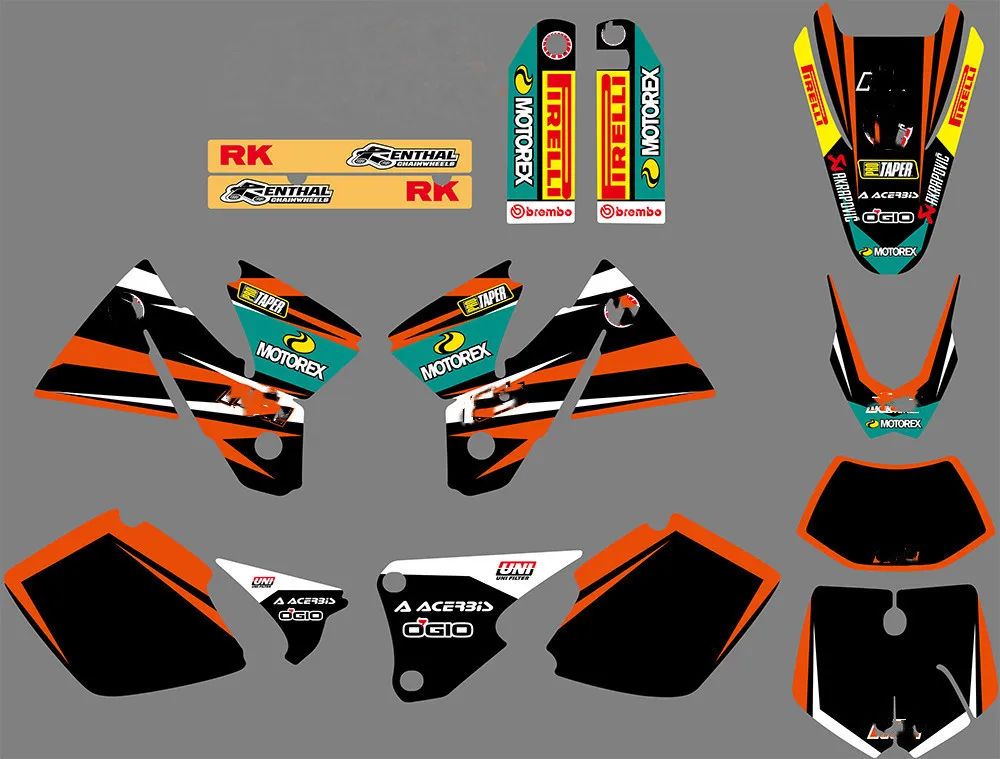 Наклейки для KTM EXC 2003 наклейки с бесплатными индивидуальными цифрами и именами