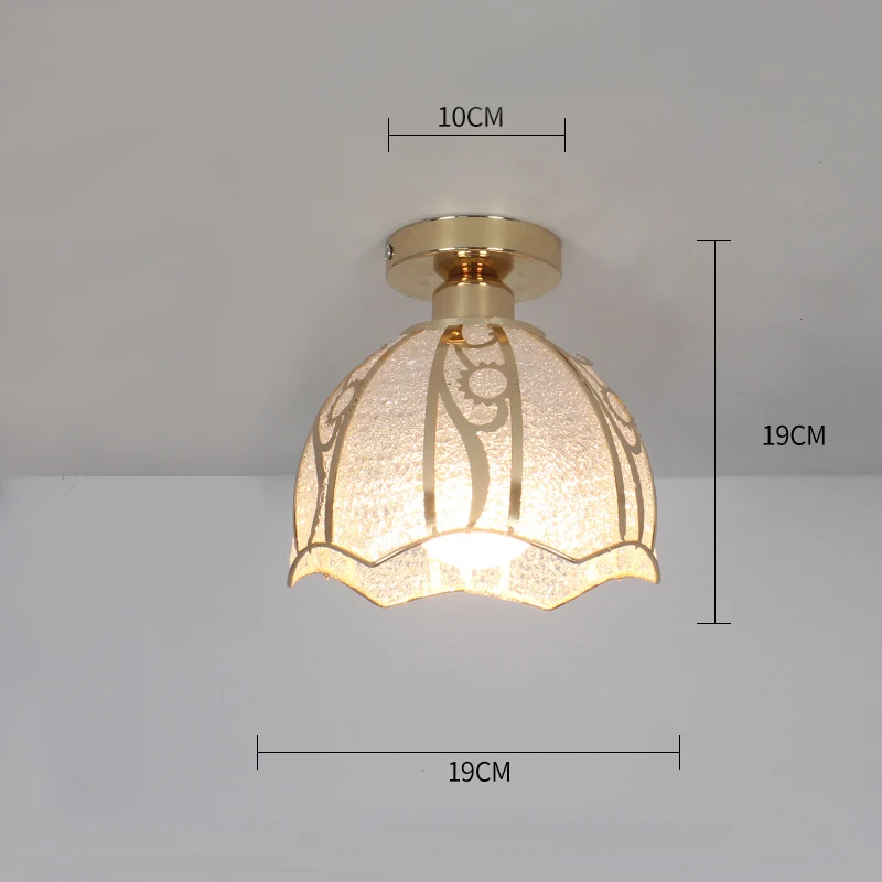 Ceiling lights Minimalist Retro Ceiling Lamp Glass E27 industrial decor lamps for living room Home Lighting Lustre Luminaria - Цвет корпуса: 4
