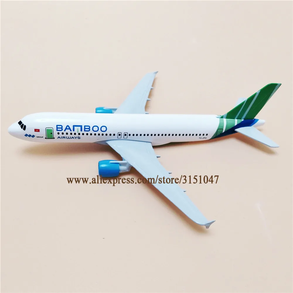16cm Air Vietnam BamBoo Airways Airbus 320 A320 Airlines Metal Alloy Airplane Model Plane Diecast Aircraft | Игрушки и хобби