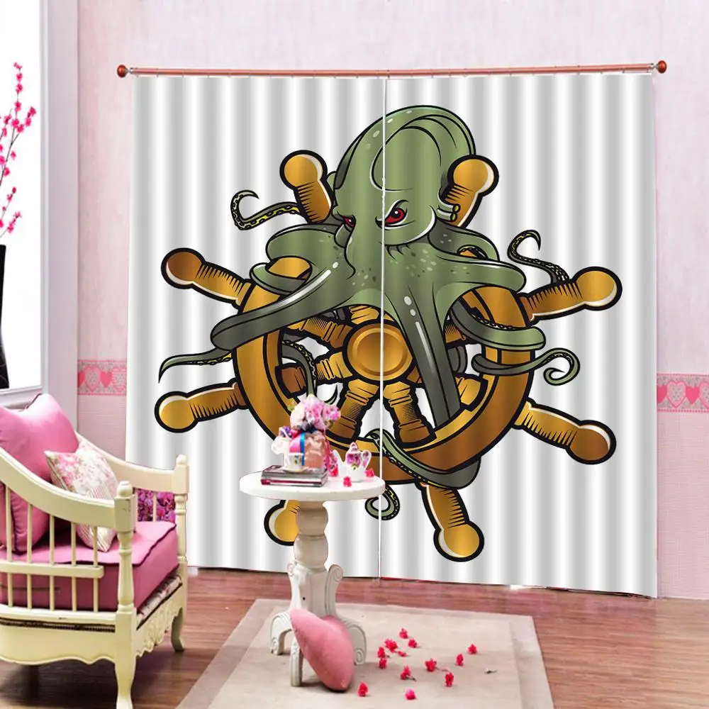 Индивидуальный индивидуальный креативный Осьминог осьминога занавес