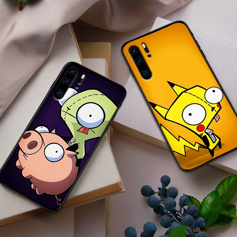 Захватчик Зим роскошный черный чехол для huawei P Smart Z 2018 P20 Pro P8 P9 Mini P10 2019 P30 LITE |