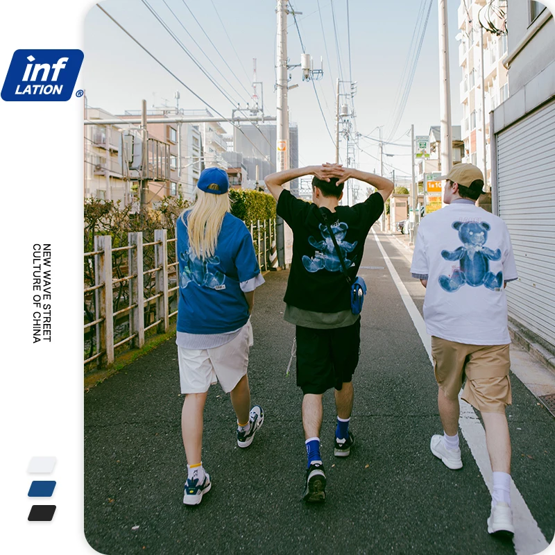 Мужская футболка с короткими рукавами INFLATION модная трендовая модель 1089S20 на лето