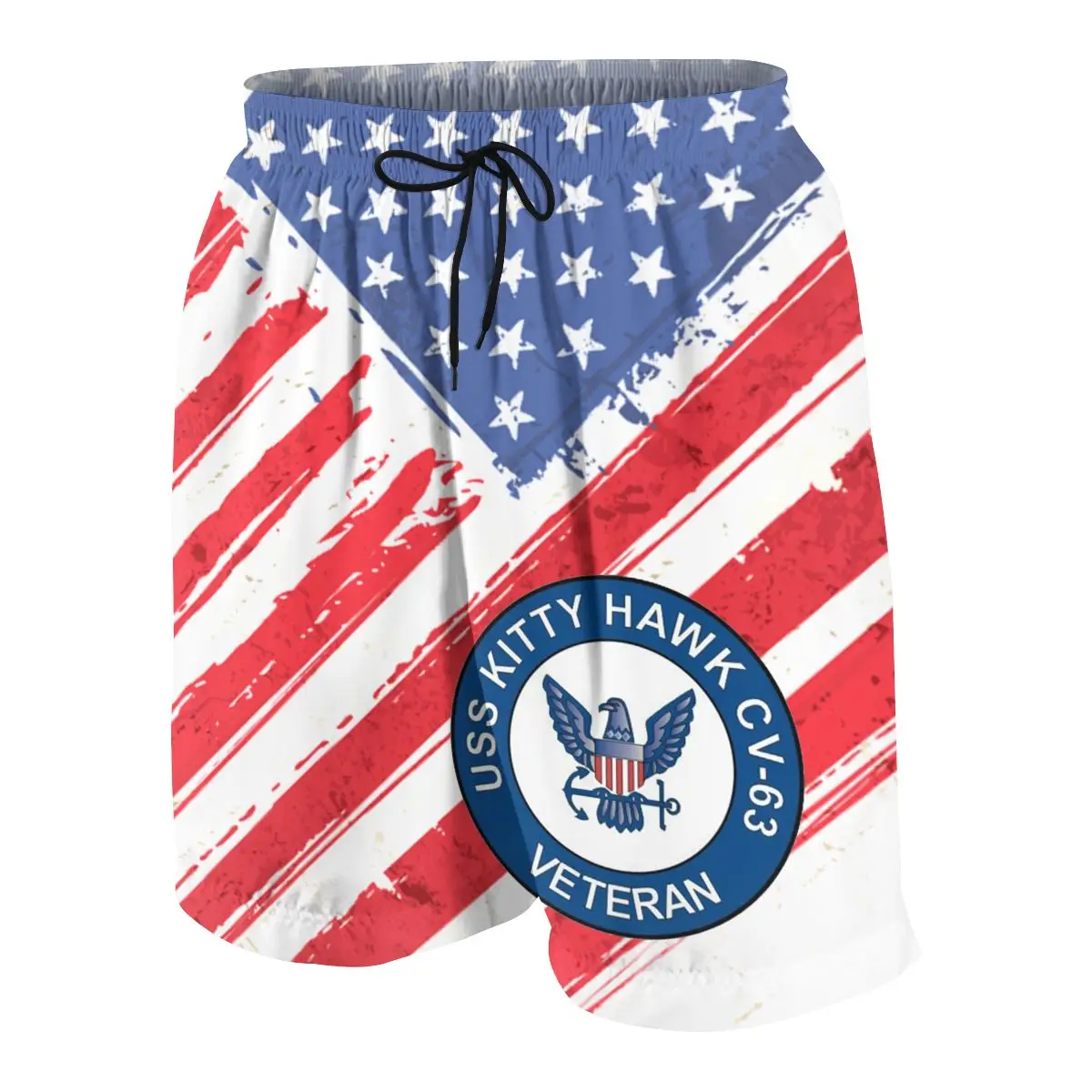 

US Navy USS Kitty Hawk CV-63 Ship Veteran Teenagers Fitness Loose Shorts Bodybuilding Joggers Quick-dry Cool Beach Sweatpants